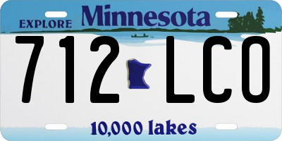 MN license plate 712LCO