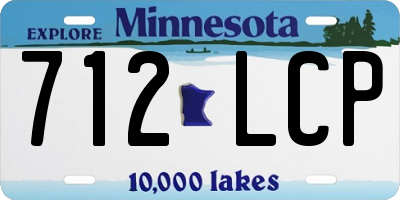 MN license plate 712LCP
