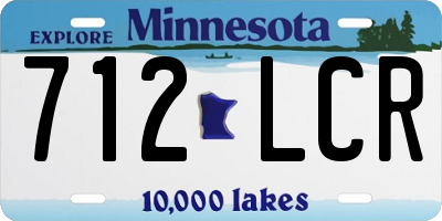 MN license plate 712LCR