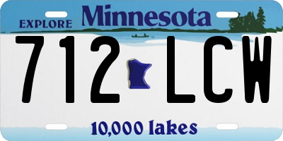 MN license plate 712LCW