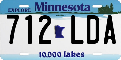 MN license plate 712LDA