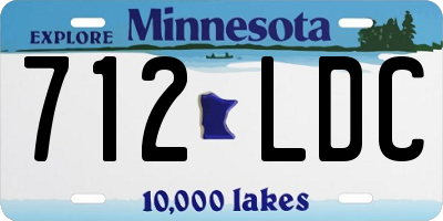 MN license plate 712LDC