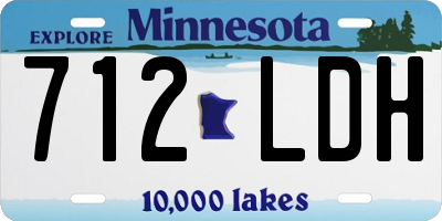 MN license plate 712LDH
