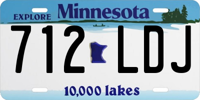 MN license plate 712LDJ