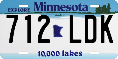 MN license plate 712LDK