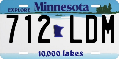 MN license plate 712LDM