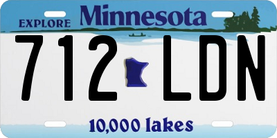 MN license plate 712LDN