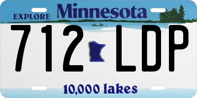 MN license plate 712LDP