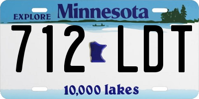 MN license plate 712LDT