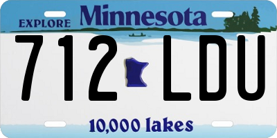 MN license plate 712LDU
