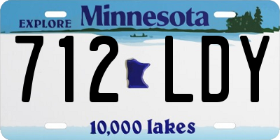 MN license plate 712LDY
