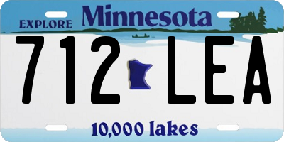 MN license plate 712LEA