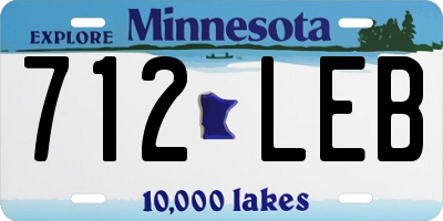 MN license plate 712LEB