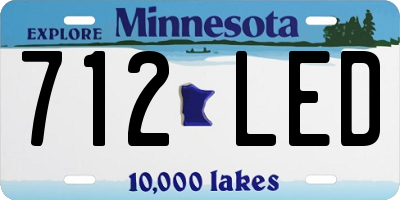 MN license plate 712LED
