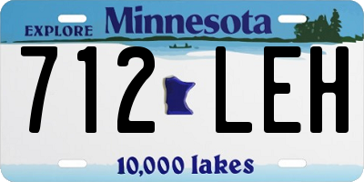 MN license plate 712LEH