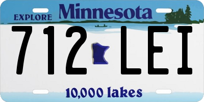 MN license plate 712LEI