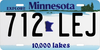 MN license plate 712LEJ