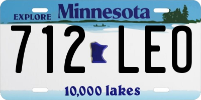 MN license plate 712LEO