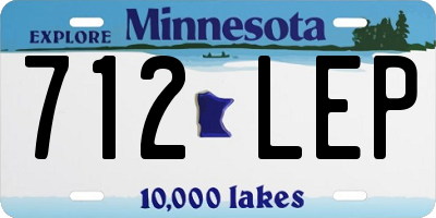 MN license plate 712LEP