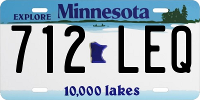 MN license plate 712LEQ