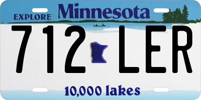 MN license plate 712LER