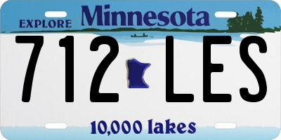 MN license plate 712LES