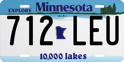 MN license plate 712LEU