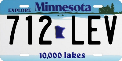 MN license plate 712LEV