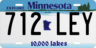 MN license plate 712LEY