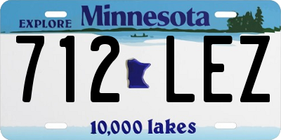 MN license plate 712LEZ