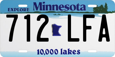 MN license plate 712LFA