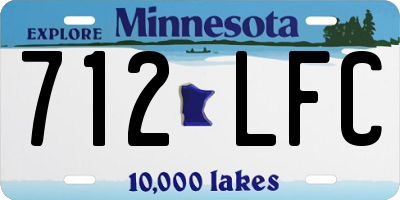 MN license plate 712LFC