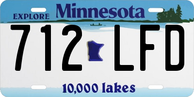 MN license plate 712LFD