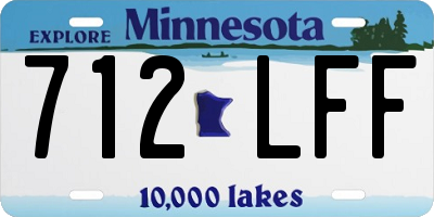 MN license plate 712LFF