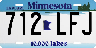 MN license plate 712LFJ