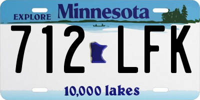 MN license plate 712LFK