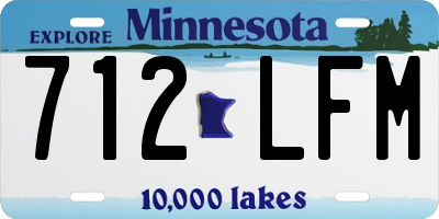 MN license plate 712LFM