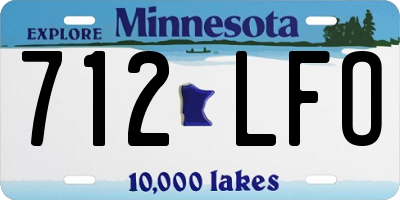MN license plate 712LFO