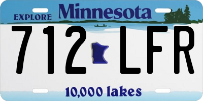 MN license plate 712LFR