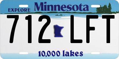 MN license plate 712LFT
