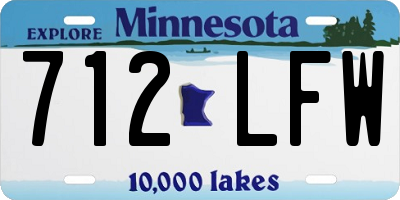 MN license plate 712LFW