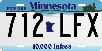 MN license plate 712LFX