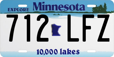 MN license plate 712LFZ