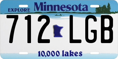 MN license plate 712LGB