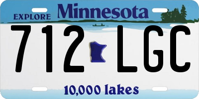 MN license plate 712LGC