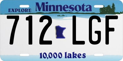 MN license plate 712LGF