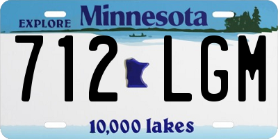 MN license plate 712LGM