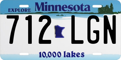 MN license plate 712LGN
