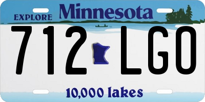 MN license plate 712LGO