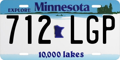 MN license plate 712LGP
